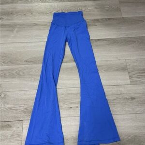 Blue Flared Leggings